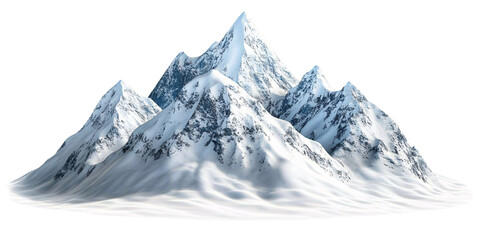 Majestic SnowCapped Mountain Range with Jagged Peaks and Glacial Terrain in Winter Landscape Concept of Adventure, Wilderness, and Natural Beauty