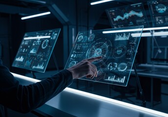 Futuristic Touchscreen Interface – Technology Concept