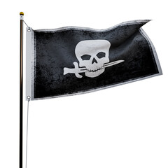 Pirate flag  isolated  on white background