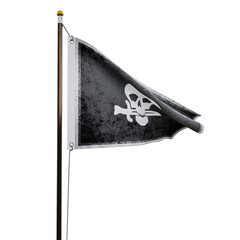 Pirate flag  isolated  on white background
