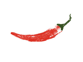 Charcoal style vector doodle chili pepper and jalapeno. Hand drawn symbol for food labels, cosmetic packaging, kitchen decor, and extended license design projects.