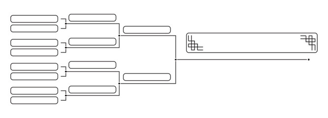 bracket tournament simple vector illustration for poster or social media or pamphlet