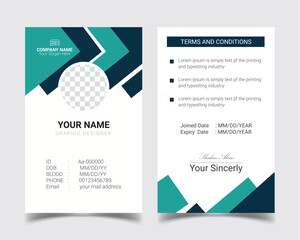 Professional ID Card Template, Employee ID car,d Office ID card for your company 10