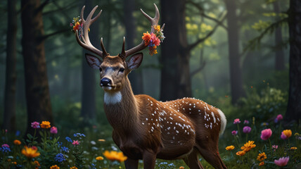 The Deer with Technicolor Horns