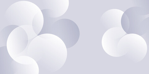 Minimal Blue abstract background with soft circle shapes and light gray gradient. 