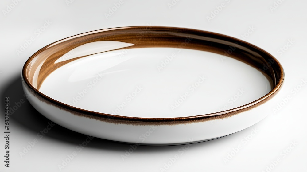 Poster decorative plate with a minimalist scandinavian-style design, isolated on a white background to high