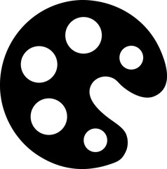 Colorful Paint Palette Icon Design for Creative Projects Art Supplies and Artistic Themes Ideal for Graphic Design and Illustration Work