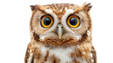 Naklejka premium Majestic owl encounter wildlife sanctuary animal portrait natural habitat close-up unique features