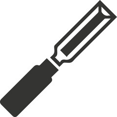chisels icon - black and white vintage woodworking tools illustration design