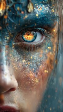 Glowing Eyes with Lotus, Inner Wisdom Glowing Eyes, Golden Light Glowing Eyes,Spiritual Awakening Eyes,Mystical Vision and Wisdom