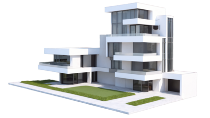 Modern architectural design of a contemporary home.