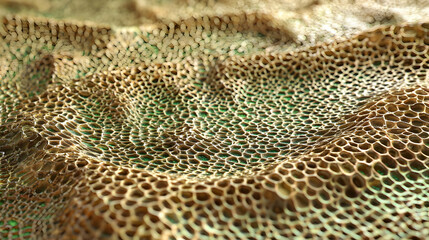 Abstract Honeycomb Texture Pattern In Brown And Green