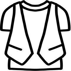 Cartoon shirt line drawing