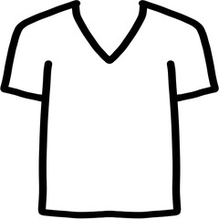 Cartoon shirt line drawing