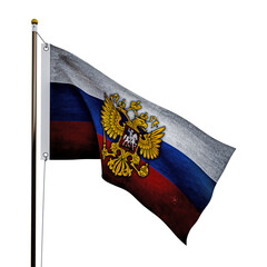 russian flag isolated on transparent background