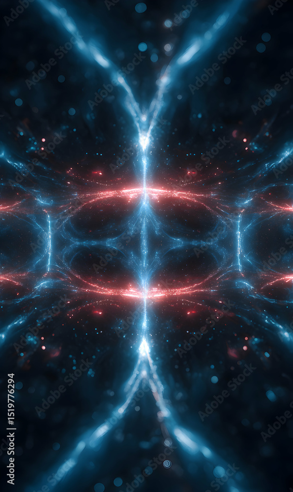 Aufkleber ethereal cosmic glow intertwining light and darkness creating a captivating interdimensional portal 