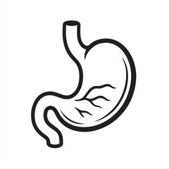  vector illustration of a stomach