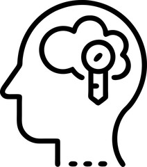 psychologist vector outline icon on white or transparent background	