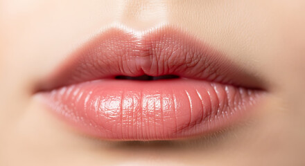 Fototapeta premium Close-Up of Natural, Healthy Lips