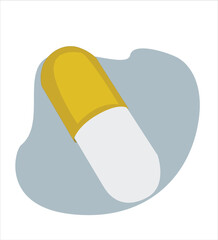 medicine pills. capsule pill. pharmaceutical capsule, pill icon, medical drug, healthcare concept.