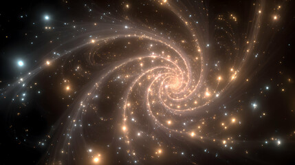 Elegant spiral galaxy with sparkling stars cosmic vortex celestial beauty in the darkness of space