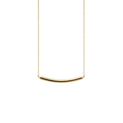 Elegant Gold Bar Necklace on Green Transparent background