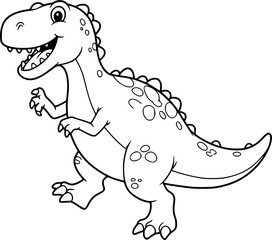 Cute cartoon T-rex vector illustration