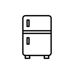 Vector illustration of an Refrigerator icon on a white background