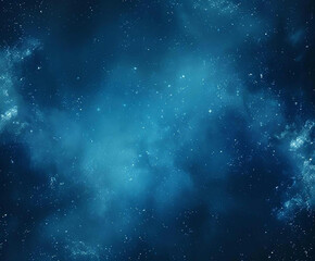 Cosmic Nebula Deep Blue Space Background, Celestial Galaxy, Starry Night, Universe Texture, Astronomical Photo