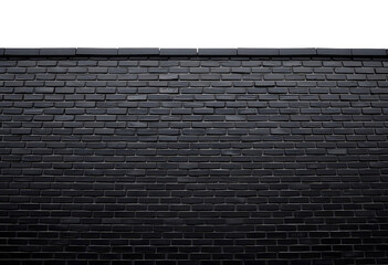 Close up view of a modern black brick wall exterior architectural structure