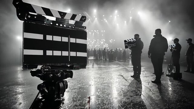 Large-scale movie set, film production