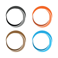 Vibrant Swirl Circle Vector Collection, Modern Gradient Icons.
