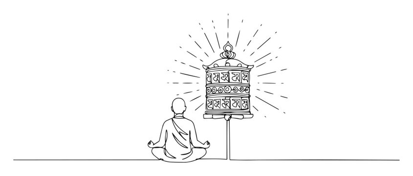 Buddhist Prayer Wheel clip art preview
