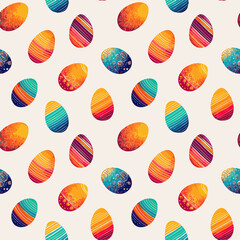 Obraz premium simple illustration on white background; isolated easter eggs; repeating pattern