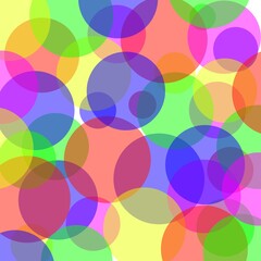 Abstract background of colorful circle bubble stack 