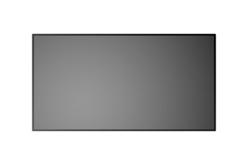 PNG Realistic LED TV Screen Template with Blank Display on Transparent Background