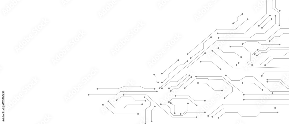 Fototapete technology black circuit diagram concept. high-tech circuit board connection system.vector abstract 