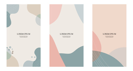 抽象的な背景デザイン3種セット（ベクター素材）

