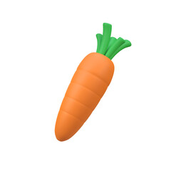 Carrot isolated 3d render icon illustration