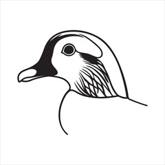 Mandarin Duck Elegance – Vibrant Waterfowl in Colorful Plumage