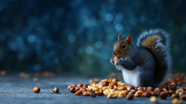 squirrel eating nut