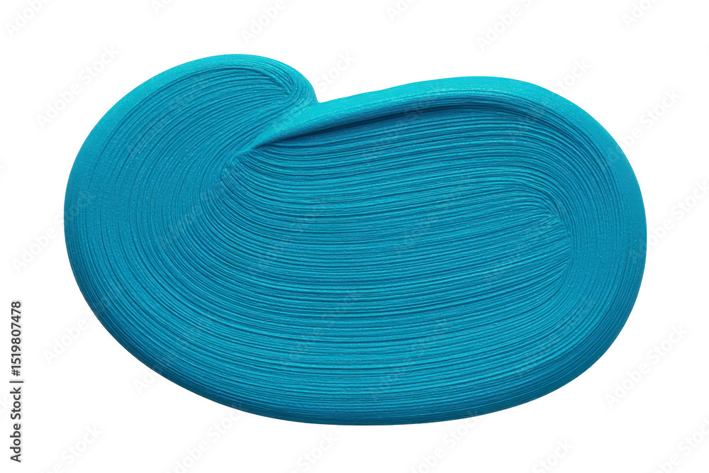 Poster smooth, vibrant blue paint stroke on transparency background, showcasing texture and fluidity. brush