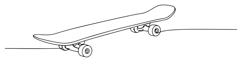 skateboard monoline icon sport equipment