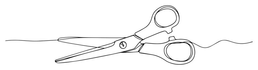 scissors monoline icon cutting tool
