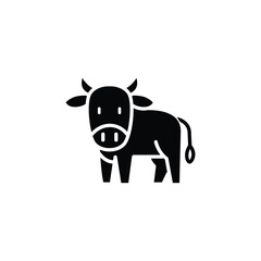 Simple black and white cow icon.  Perfect for farm related projects.