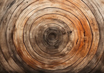 Fototapeta premium Intricate Wooden Rings A Stunning Circular Wood Texture Background Image