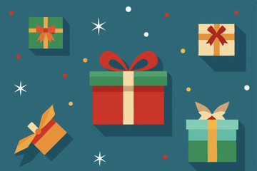 gift boxes seamless background