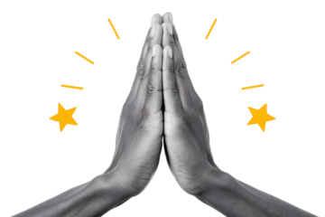 Hope, Faith, and Gratitude Hands in Prayer, a Symbol of Spirituality