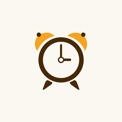 simple company logo illustration; alarm clock