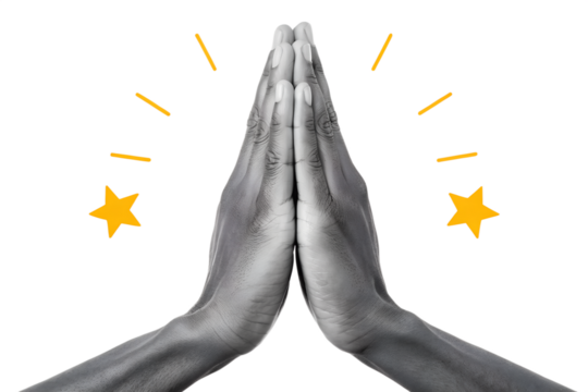 Hope, Faith, and Gratitude Hands in Prayer, a Symbol of Spirituality
